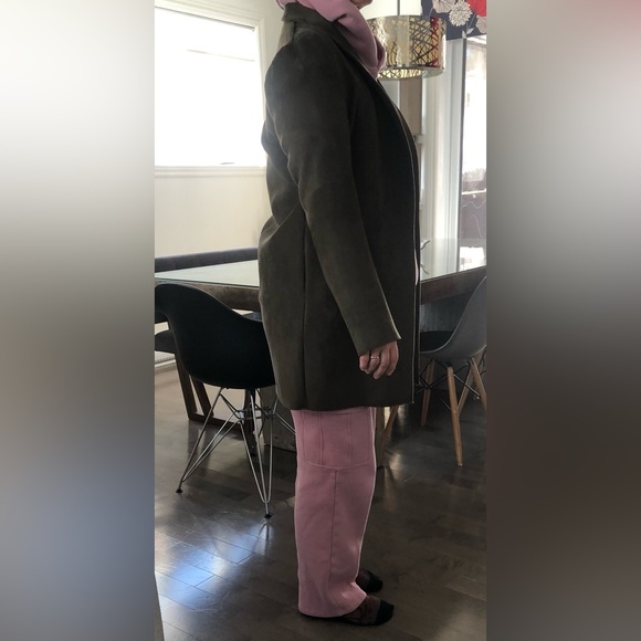 Olive suede jacket size L - Picture 4 of 4